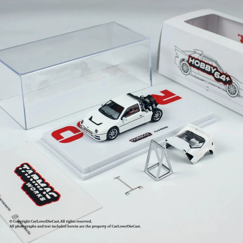 in-stock-1-64-new-ford-rs200-model-in-white-alloy-finish-static-car-set-limited-edition-gift-fine-decorative-item