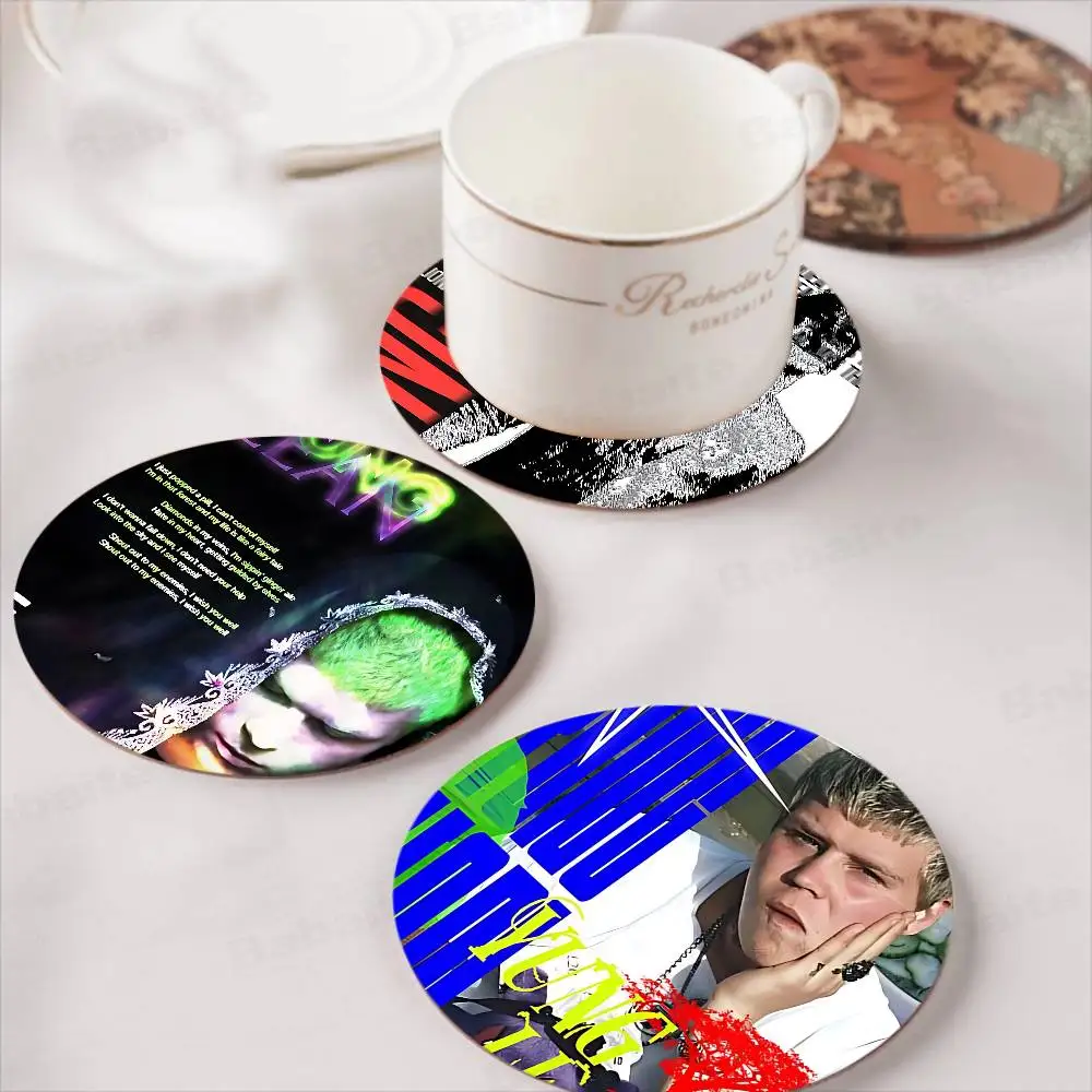 Rapper Y-Yung L-Lean Natural Coaster Creative Cute Cartoon Absorbent Cushion Coffee Mug Bowl Cushion Insulation Cushion