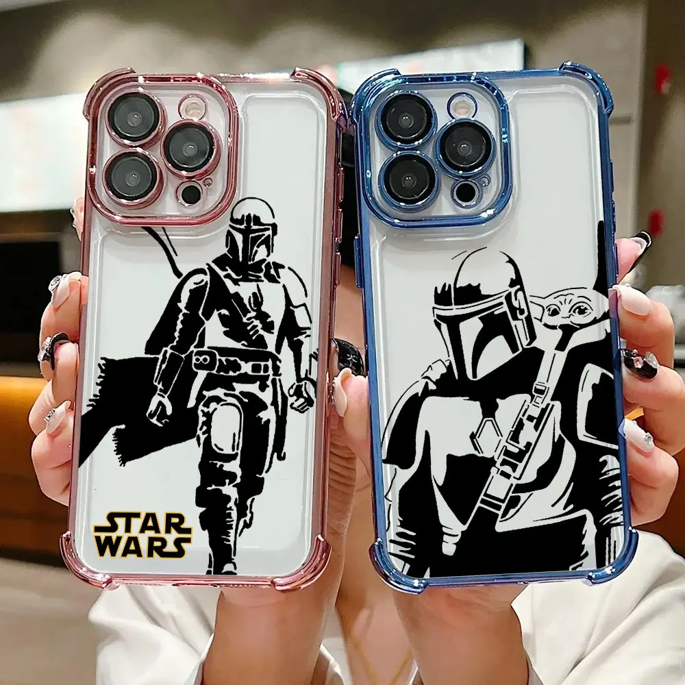 

The Mandalorian S-Stars-wars Case For iPhone 17 Air 16 15 14 11 12 13 Pro Max 16e 17E 15 Plus Mini Shockproof Fundas Phone Cover