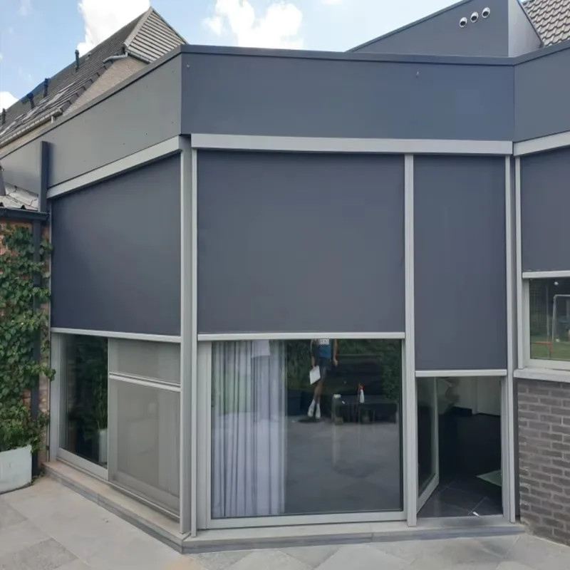 

[Factory Price] 2-20% Discount Outdoor Gazebo Pergola Retractable Zip Screens Window Curtain Shades Electric Blinds Motorized