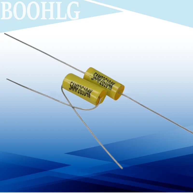 MKP CBB Film Capacitor 0.1uF 100nF 104 400V 2G Axial Non-Polar Audio Through-Coupling Capacitor for Audio Amplifier Circuit