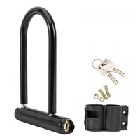 Bicycle U Lock Portables MTB Road Bike Wheel Lock With Key Anti-theft Safety Motorcycle Scooter Cycling Bicycle Accessories