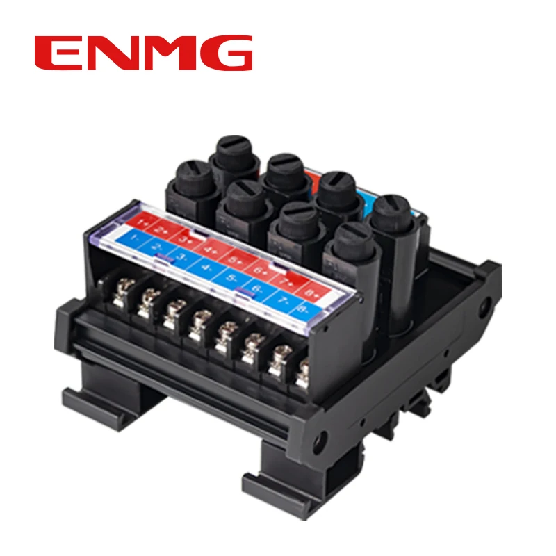 

ENMG EPTB DC Power Distribution Terminal Block - 1 Input 8 / 16 Outputs, Independently Fused per Circuit Overcurrent Protection.