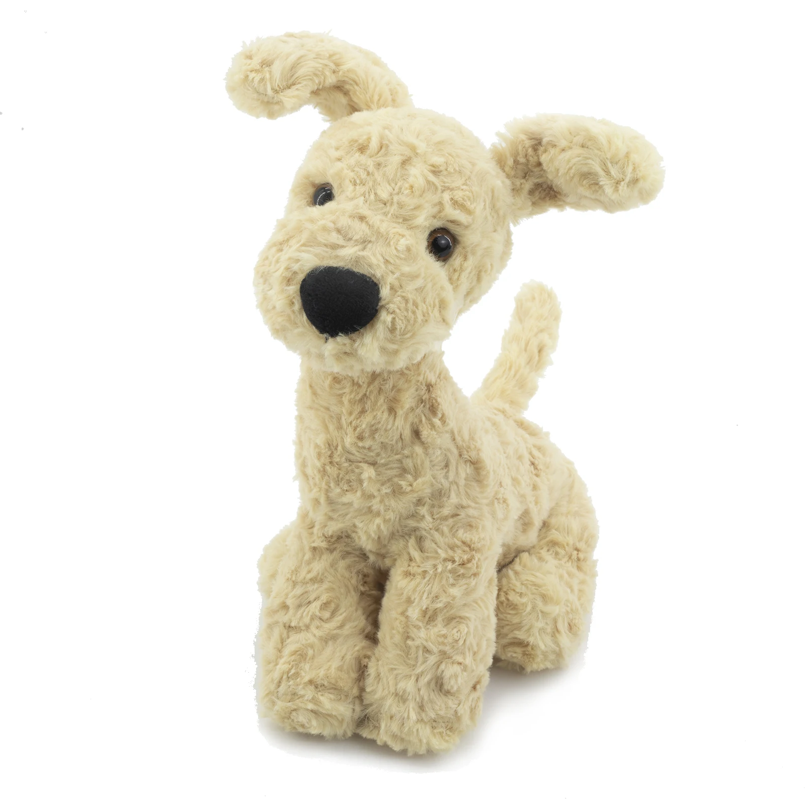 Adorable pelo esponjoso Highland amarillo Terrier Plushie cachorro suave juguete de peluche animales realistas bebé apaciguar muñeca para dormir