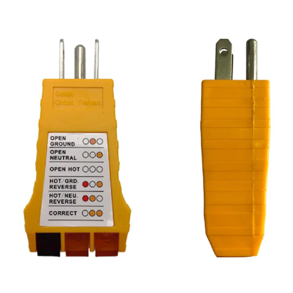 Detector Safety Tester 305B Socket Power Socket Light Neutral Wire Plug Receptacle Tester Socket Safety Detector Handheld Check