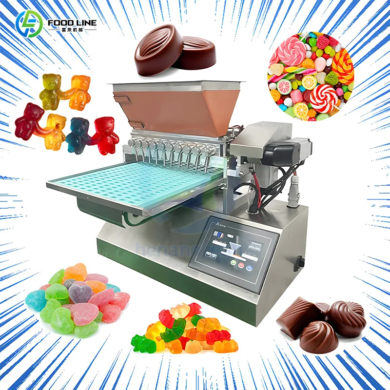 Aangepaste Jelly Gummy Candy Forming Making Machine Home Made Candy Toffees Making Machines voor Candy Production Line