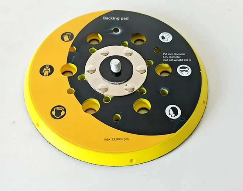 Bandeja de lijado general MIRKA para lijadora MIRKA de 6 pulgadas (150 mm), base de disco, máquina neumática para lijar, disco adhesivo