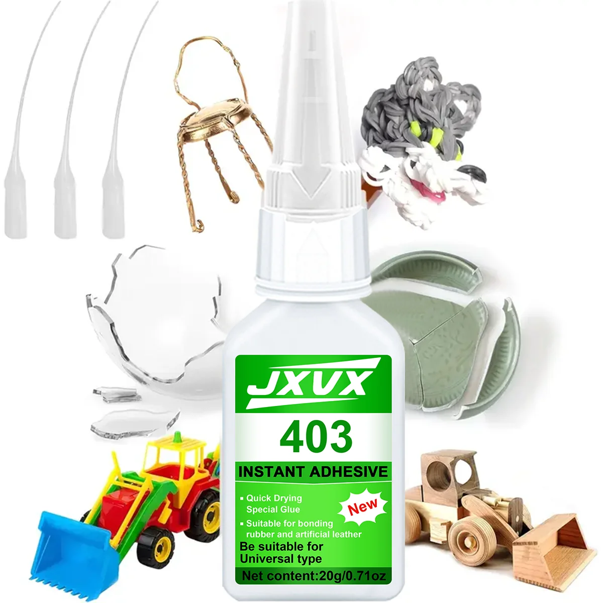 Super Glue All-Purpose Liquid 20g-금속, 플라스틱, 목재, 세라믹, 유리 및 DIY 수리에 사용되는 투명하고 빠른 건조 AC 접착제, 금속 및 플라스틱에 대한 가장 강력한 접착제, 사용하기 쉽습니다