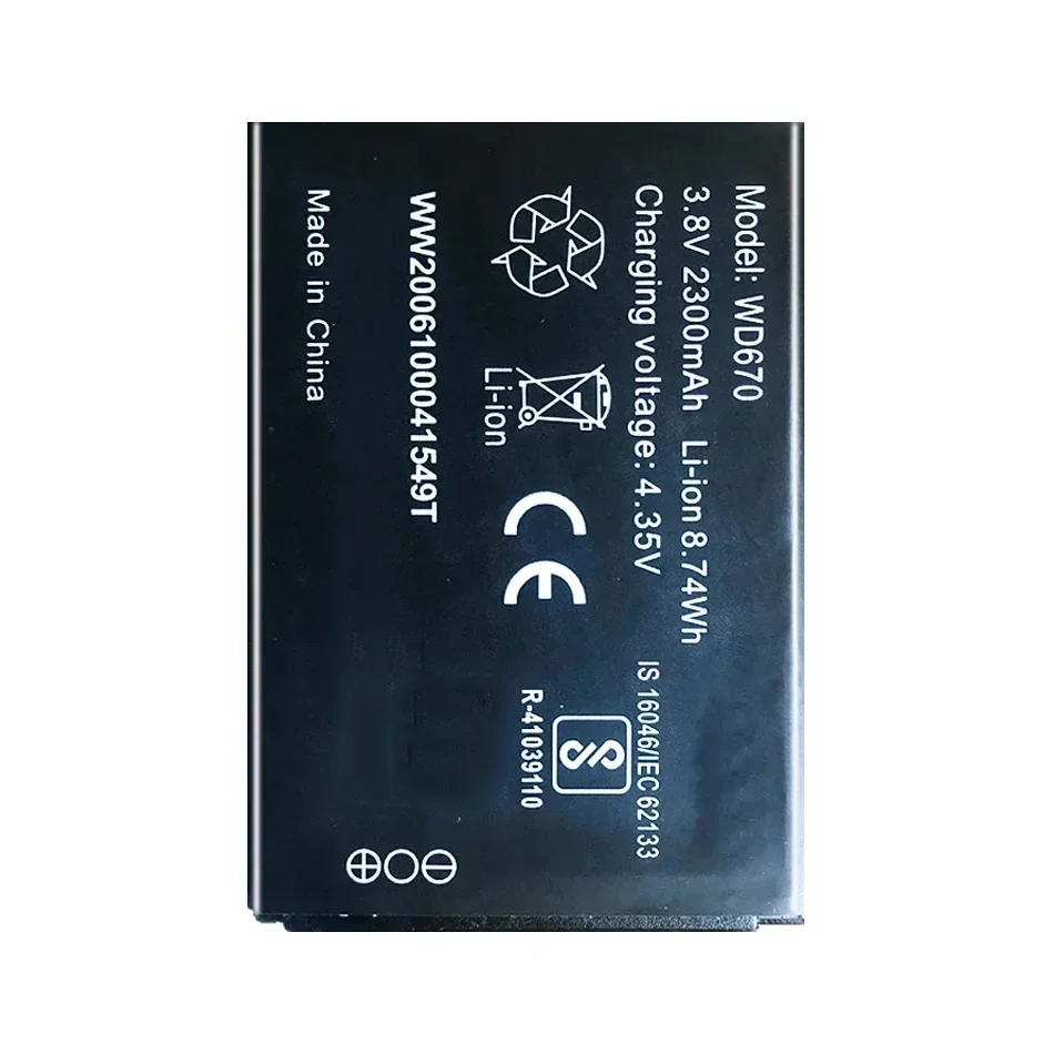 Mobile Phone Battery WD670 2300mAh For Tele2 KB-OSH150-2300 Tele 2 OSH-150 4G LTE Pocket WiFi Router