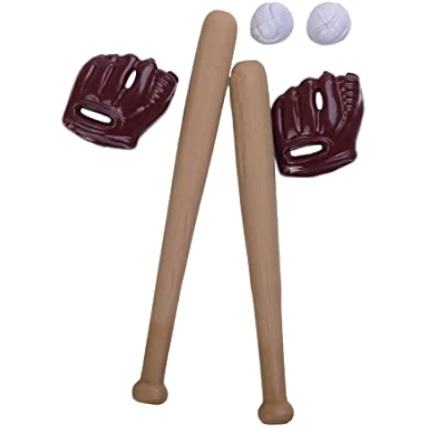 Dollhouse Accessories Miniatures Sports Baseball Bat, Glove and Ball Set for Mini Dollhouse Kitchen  Garden Craft Project Decor