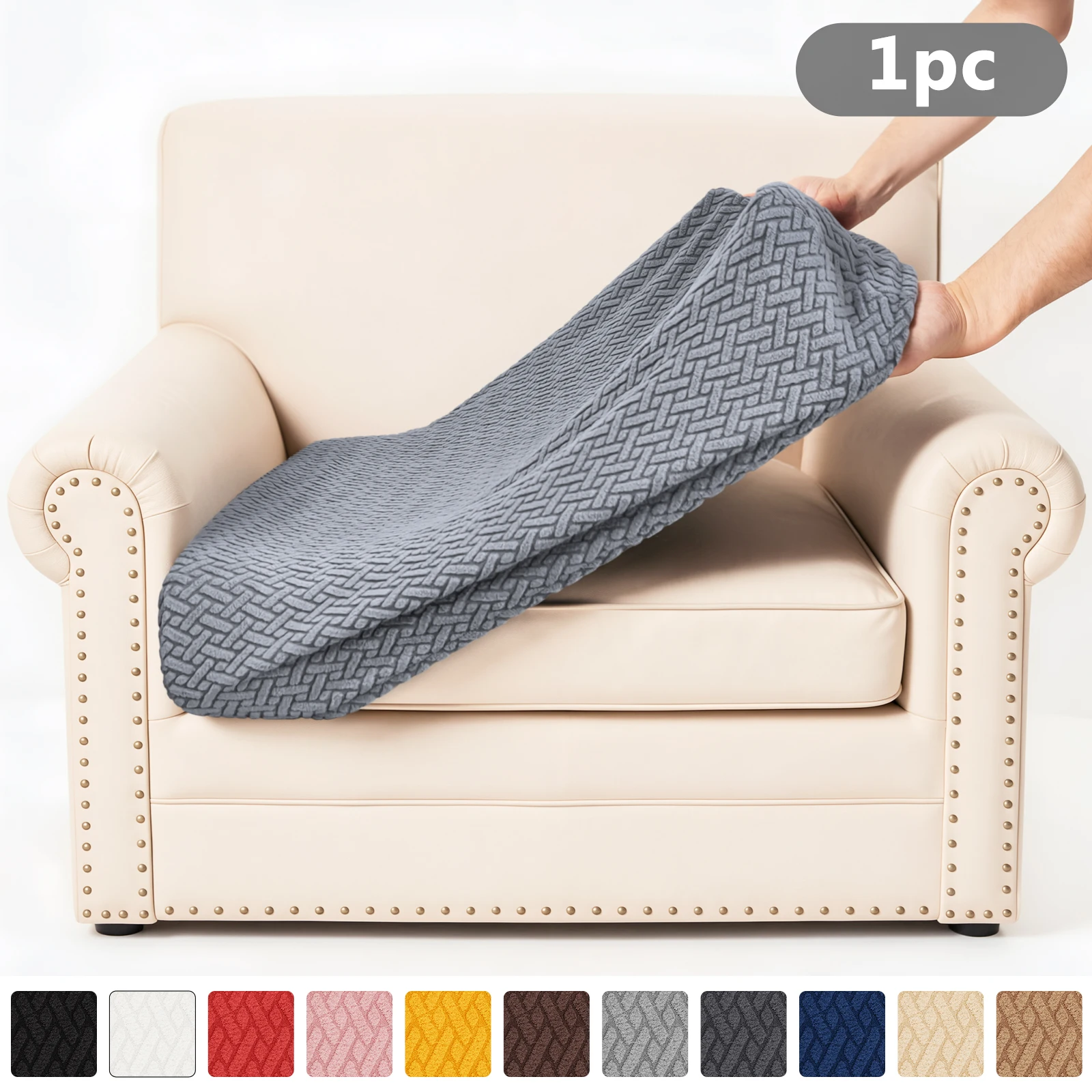 Soft Sofa Cushion Cover T Jacquard Spandex Protcetor Slipcover for L Shaped Modular Single Slip Suit Sofa Seat Cover