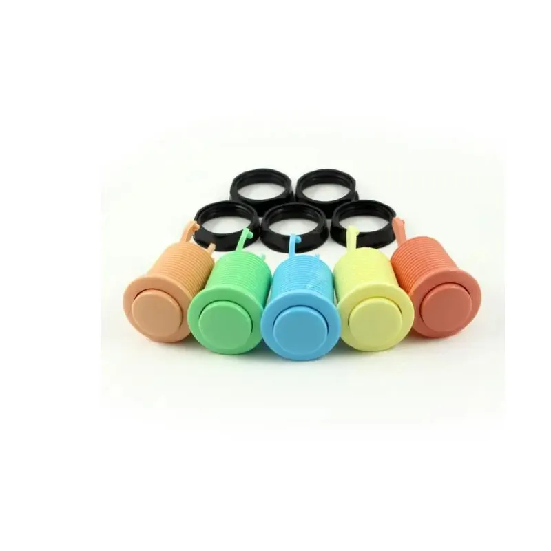 8pcs Macaron American Style Jamma Arcade Long Push Button Durable HAPP Style Switch button with 3 terminal microswitch