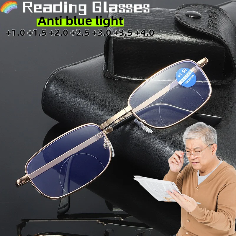 3PCS Metall Rahmen Quadratische Lesebrille Anti-müdigkeit Mode High Definition Presbyopie Dioptrien +1,0 +1,5 +2,0 +3,5 +4,0