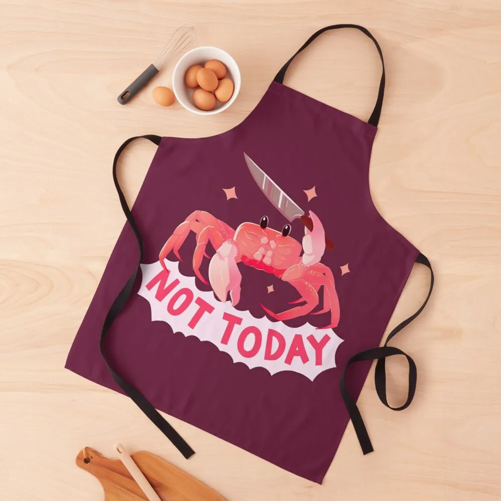 

Not Today Crab Apron waterproof kitchen apron for women kitchen supplies