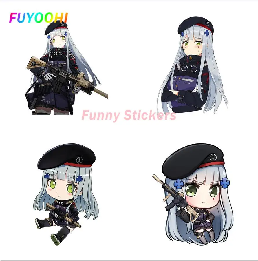 FUYOOHI Play Stickers for Girls Frontline Anime Car Stickers Waterproof Campervan Decal Funny Trunk Motorcycle Laptop Decals