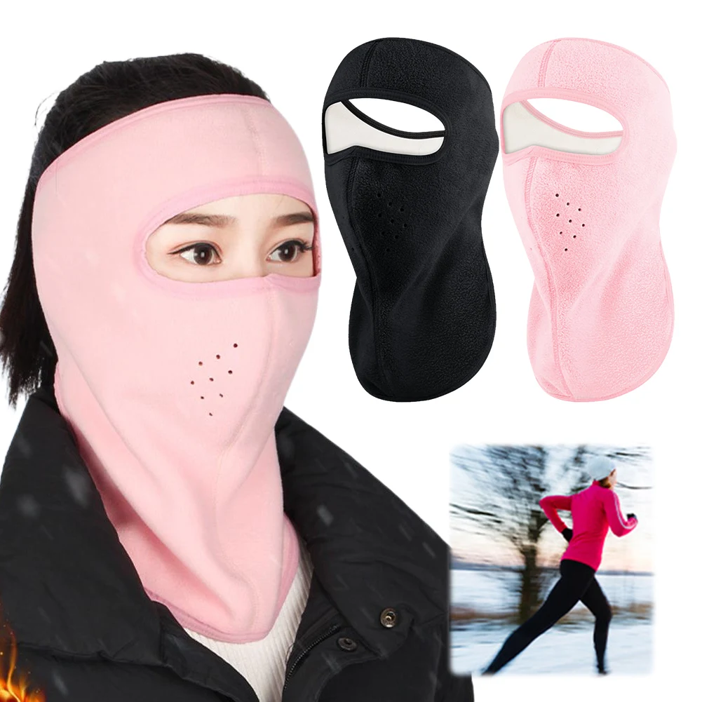 Full Face Ski Mask Breathable Cycling Face Mask Thermal Polar Fleece Neck Warmer Soft Windproof Face Cover for Men Women