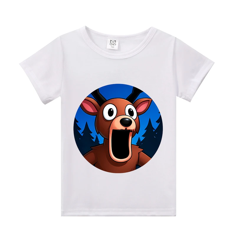 99 Nachten in de Foreste Kinderen T-shirt met korte mouwen Jongen Meisje Zwart Wit Shirt Cartoon Anime Patroon Kleding Casual Top Cadeau