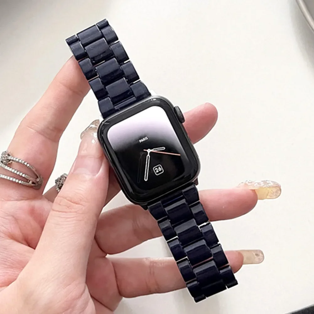 Candy Color Acrylic Strap for Apple Watch 41mm 45mm 40mm 44mm 38mm 42mm 49mm Wristband for iWatch Series Ultra 9 8 7 SE 6 5 4 3