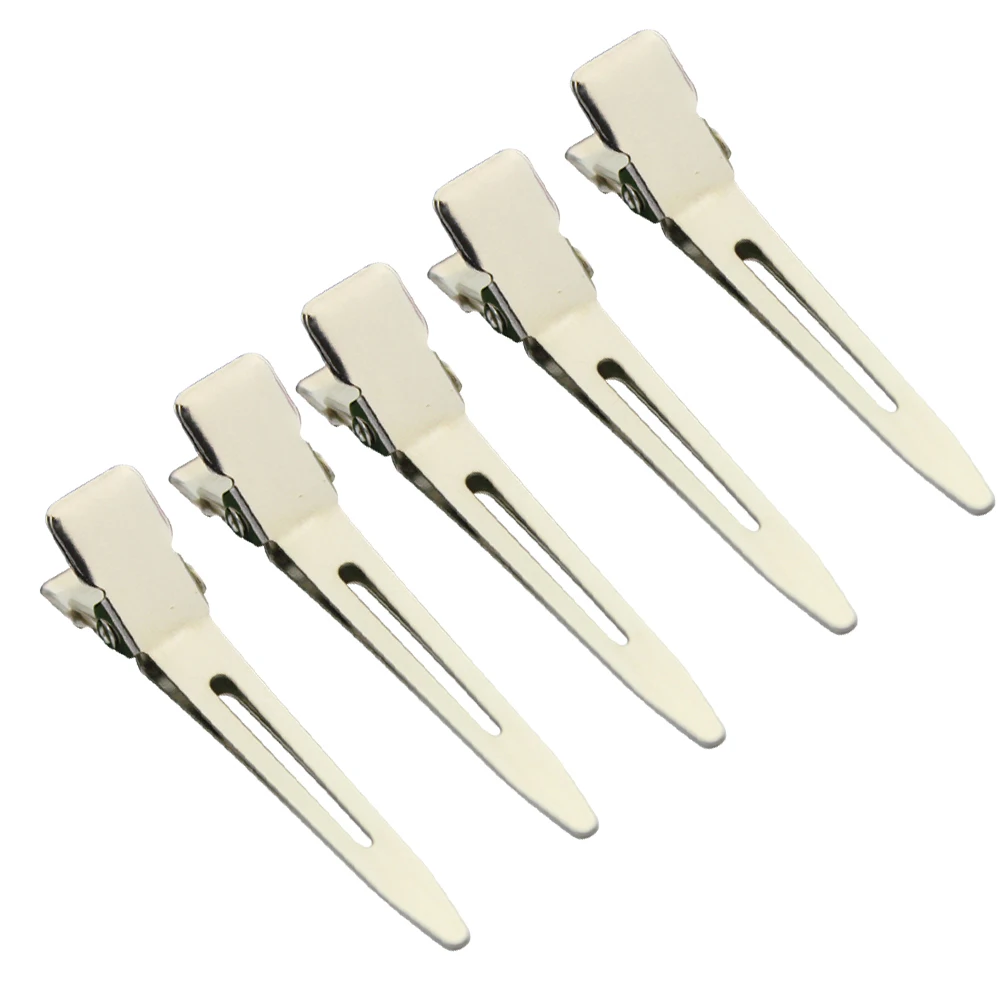 

20 pcs Hair Clips Accessories 5.5Cm Stainless Steel Single Prong Metal Hair Clamps For Pin Curls Diy Crafts Bows Organization