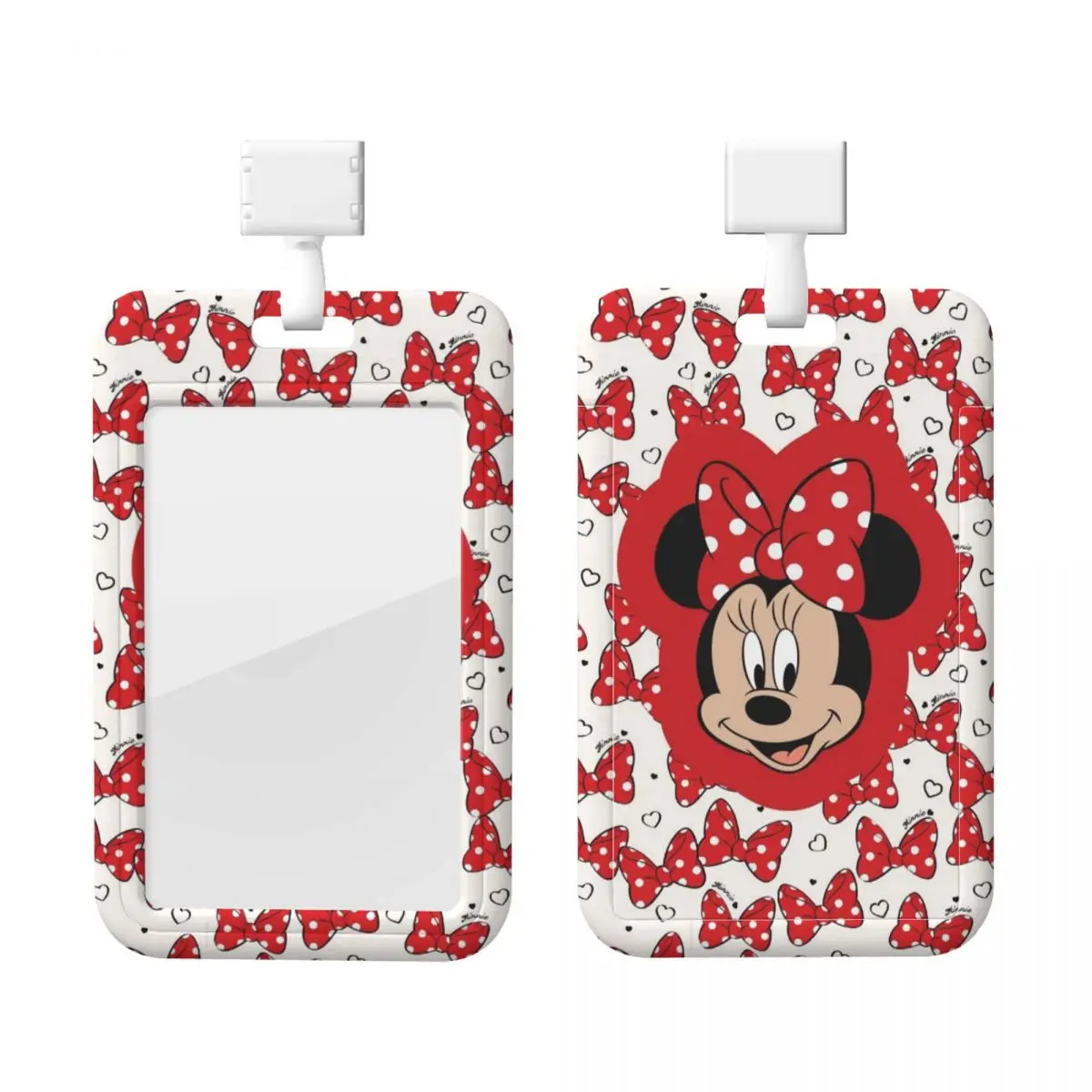 

Custom Minnie Mouse Polkadot Anime Card Badge Holder Hospitals Card Holder Unisex Neck Lanyard Credit Card Holders Neck Strap