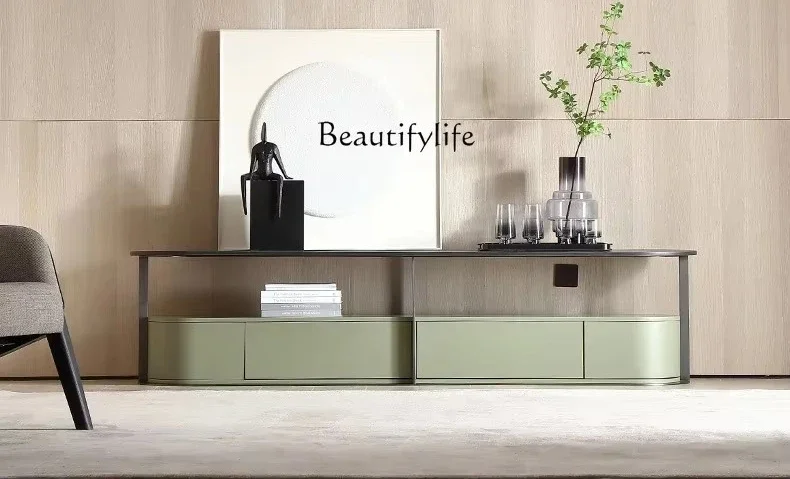 Z.*Italian minimalist, designer style, TV cabinet, modern light luxury entrance locker