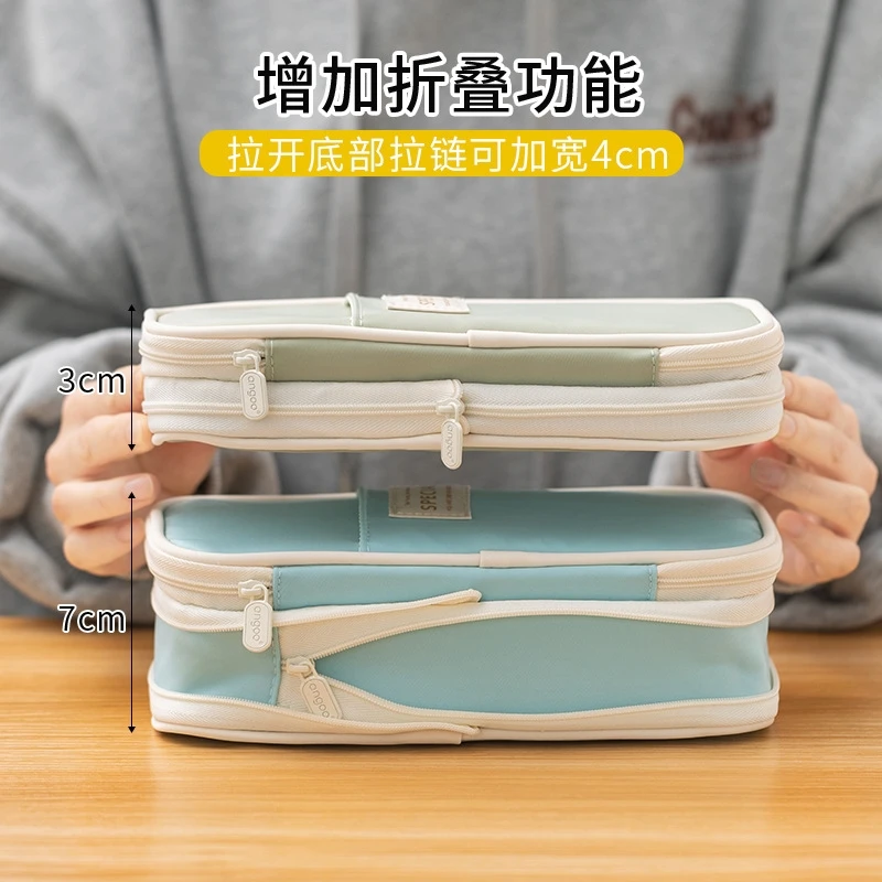 Чехол для карандашей с рисунком аниме Genshin Impact Zhongli Klee