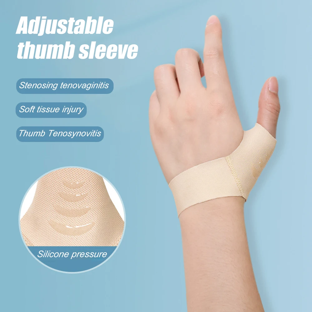 1Pcs Elastic Thumb Support Brace Layer - Soft Thumb Compression Sleeve Protector for Relieving Pain,Joint Pain,Tendonitis,Sports