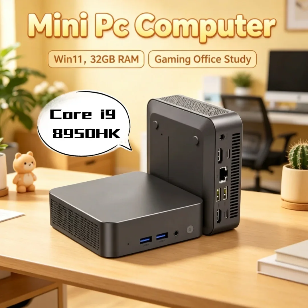 Smooth Running Core I9 8950HK Mini Desktop PC Reliable Quality Win11 4K HD Display 3 Years Warranty