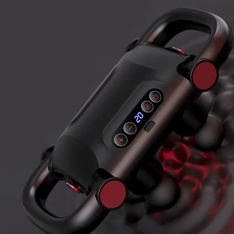 Pegangan lipat USB, pistol fasia 6 kepala, 5 mode, pijat pilihan gaya 20 tingkat