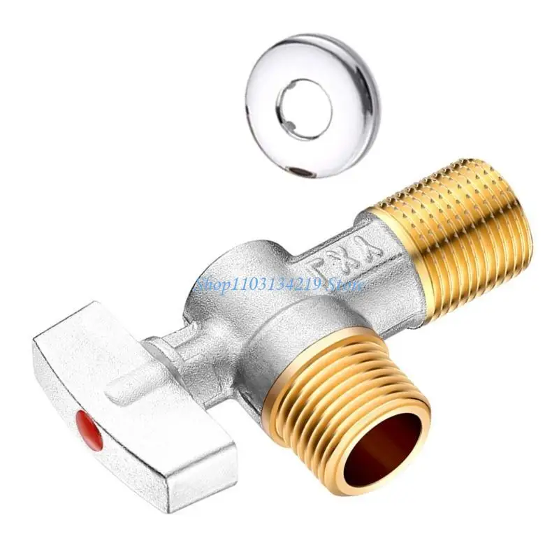 

N5KC Brass Water Angles Valves 1/2" Inlet/Outlet Corrosions Resistant Valves Simple Installation for Kitchen & Bath Fixtures