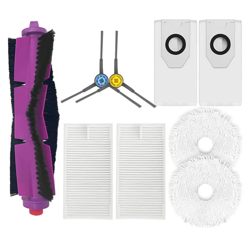 สําหรับ Midea V12/Eureka J12 Ultra Roller แปรงด้านข้าง HEPA กรองฝุ่น Mop ผ้าหุ่นยนต์เครื่องดูดฝุ่นอุปกรณ์เสริม