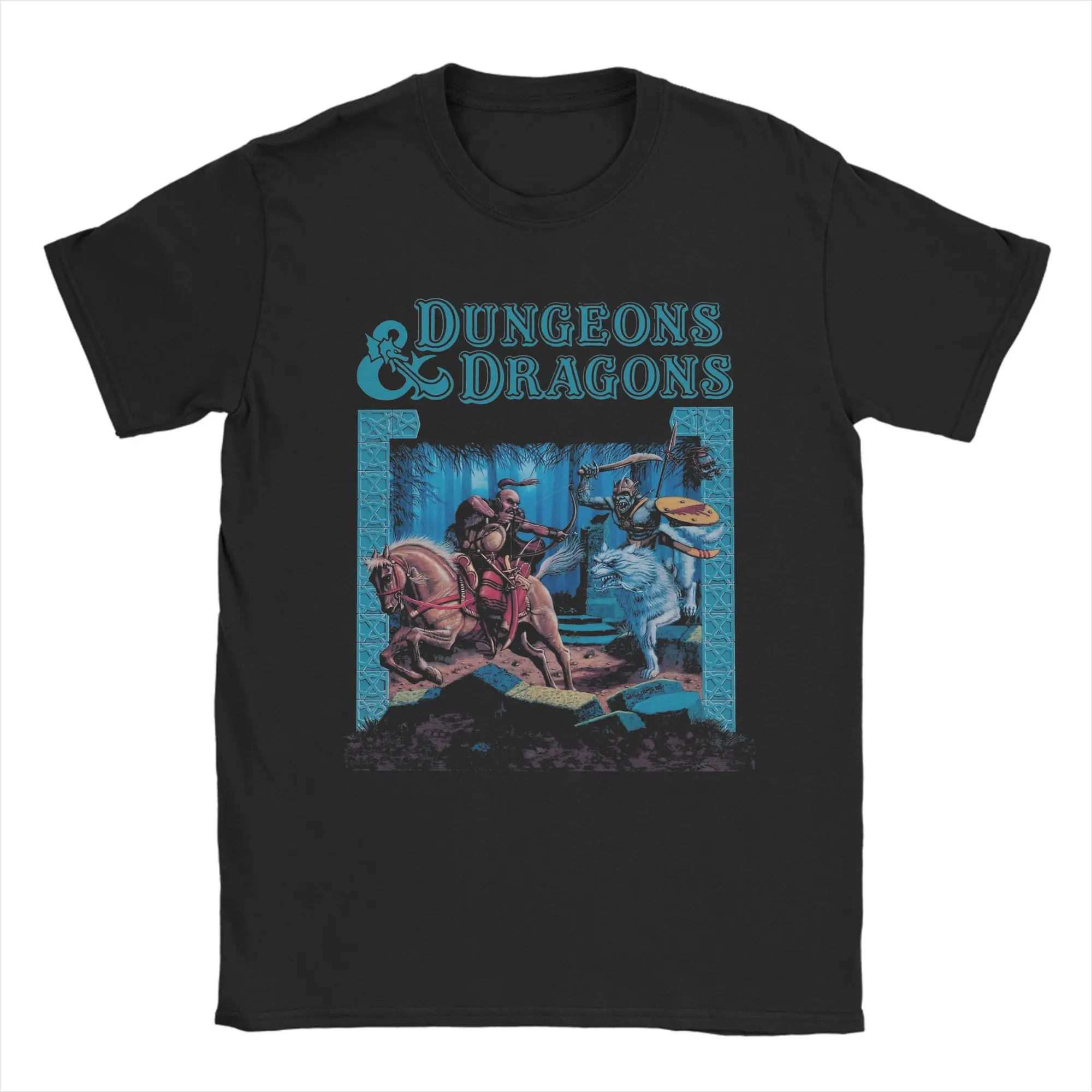 

Men Dungeon Dragon DnD T Shirt Cotton Clothing Creative Short Sleeve Crew Neck Tees Printing T-Shirts