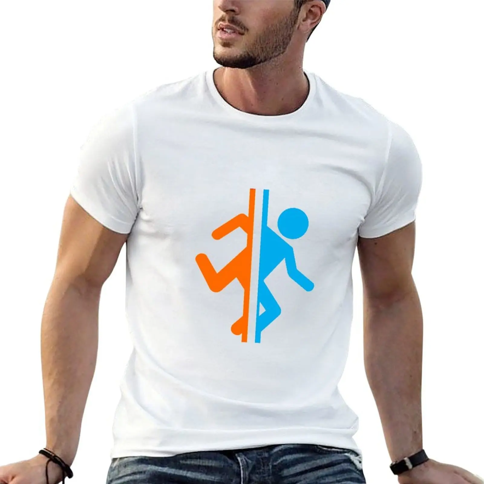 Portal silhouette T-Shirt boys whites summer tops t shirt men
