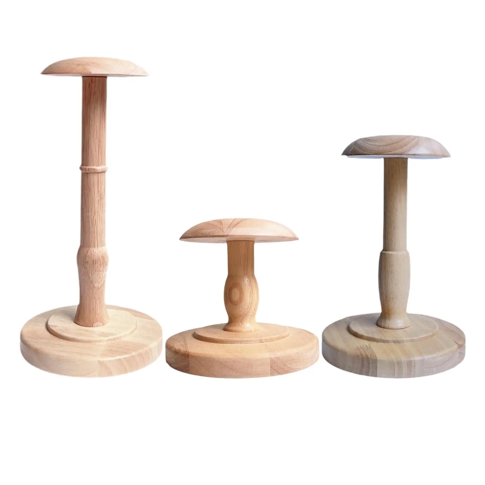 Hat Display Stand,Decorative Display Rack, Round Base, Wood Display Stand Holder, Hat Display Holder for Salon Home