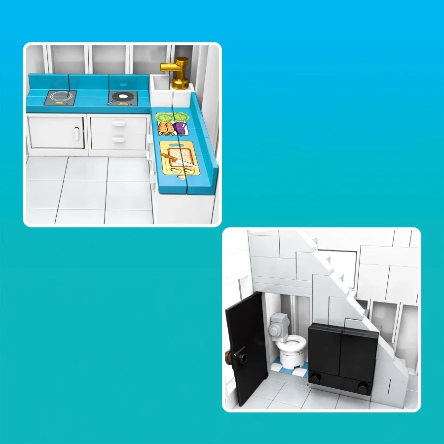 Kit de modelo de ladrillos de construcción de casa de flores creativo MOC, juego de construcción de diseño personalizado, bricolaje creativo para niños y niñas, regalo de cumpleaños