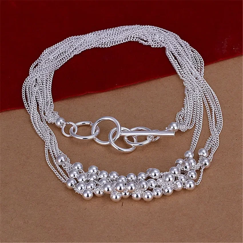Jewelrytop Fijne 925 Sterling Zilveren Charme Ketting Mode Sieraden Kralen Voor Vrouw Hoge Kwaliteit Ketting Vrouwen Dame