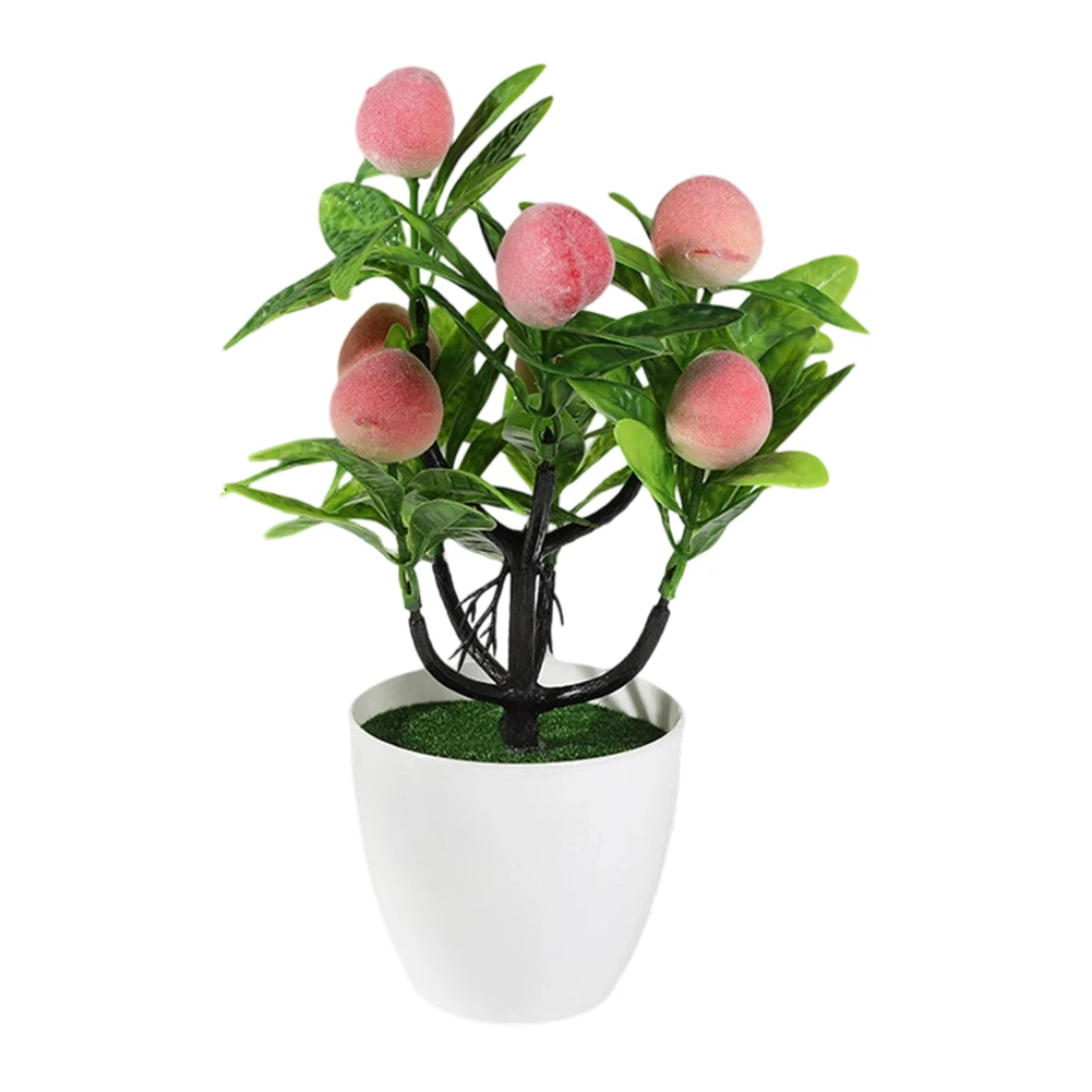 Living Room Decor Fake Potted Plant Realistic Fruit Look Realistic Leaves Year-round Use for versatile Bonsai For Indoor Use