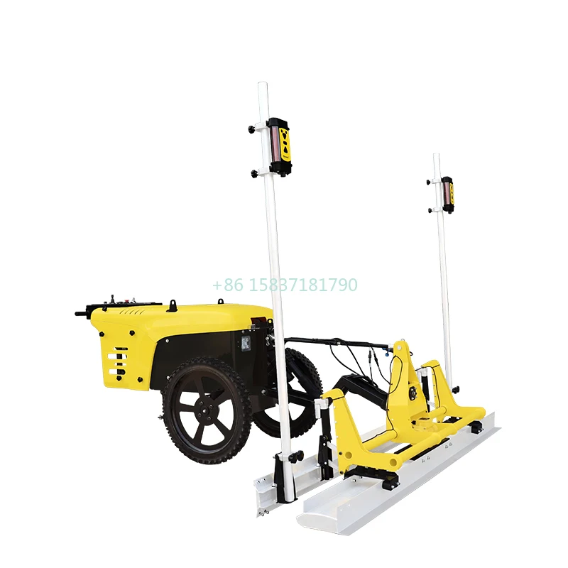Fully Automatic Laser Screed Leveling Machine 4 Wheels Laser Concrete Leveling Machine Self Leveling Screed Road Construction