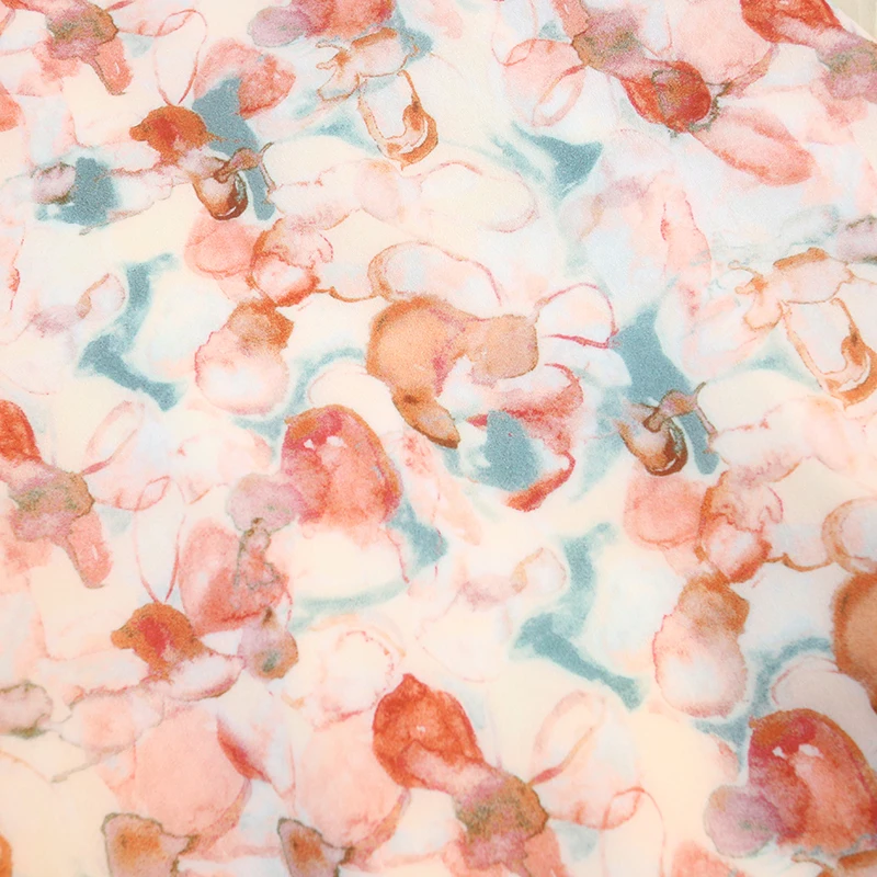 Seoulish-faldas florales de gasa para mujer, faldas de línea a de longitud media con estampado de pintura al óleo, cintura elástica, novedad de verano, 2024