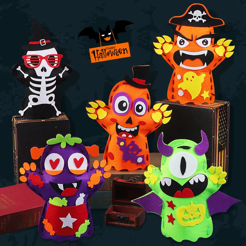 

Halloween Puppet Felt DIY Children's Kindergarten Felt Handicraft Cartoon Funny Felt DIY Material Package