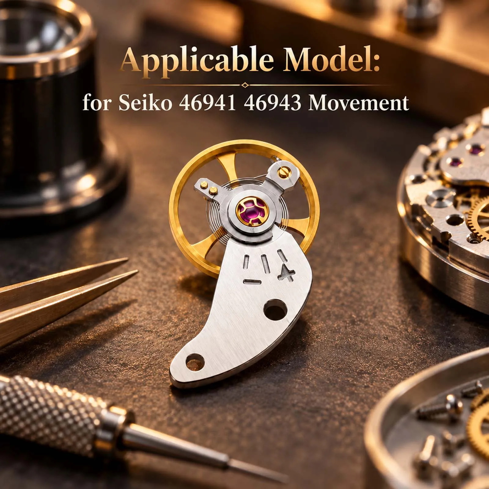 Zestaw pełnego koła balansowego do mechanizmu Seiko 46941 46943 OEM Japońskie części zamienne do naprawy mechanizmów Akcesoria do zegarków — zdjęcie produktu 5