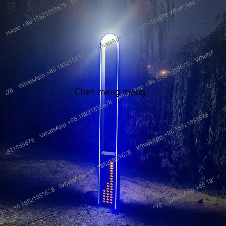 G153 أضواء الحديقة الحديثة في الهواء الطلق حديقة مربعة LED جولة مربع المشهد أضواء حديقة الطريق #3