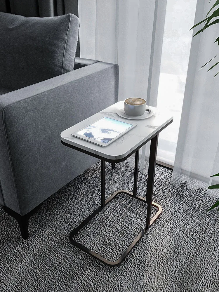 Modern Home Furniture Living Room Sofa Tea Tables Iron Frame Nightstand Simple Small Marble Coffee Table Bedroom Bedside Tables