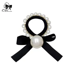 2022 Woman Big Pearl Hair Ties Hairband Scrunchies Girls Ponytail Holders Rubber Band Hair Accessories резинки красивые 스프링머리끈