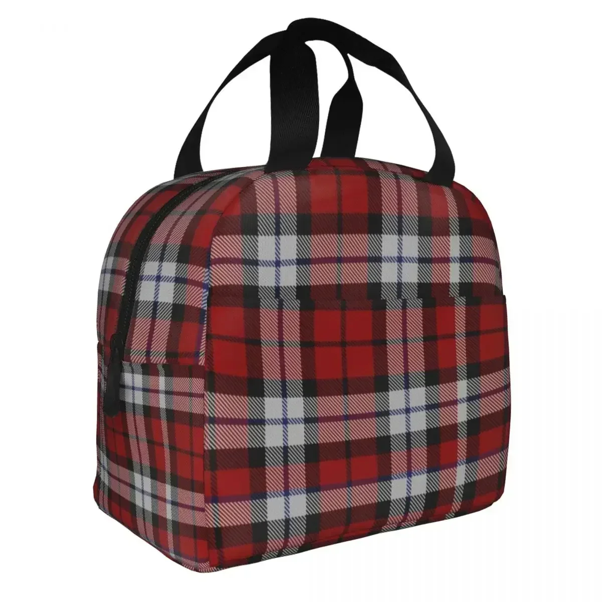 Christmas Brodie Dress Tartan Plaid Insulated Lunch Bag Leakproof Reusable Cooler Bag Tote Lunch Box Work Outdoor Girl Boy