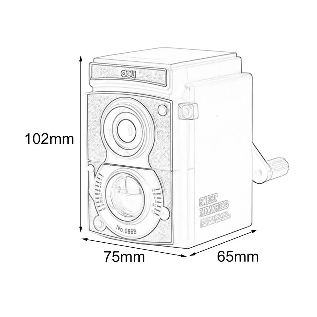 2024 Nieuwe mechanische puntenslijper Innovatieve handmatige puntenslijptool Camera Design Schoolbenodigdheden voor studenten