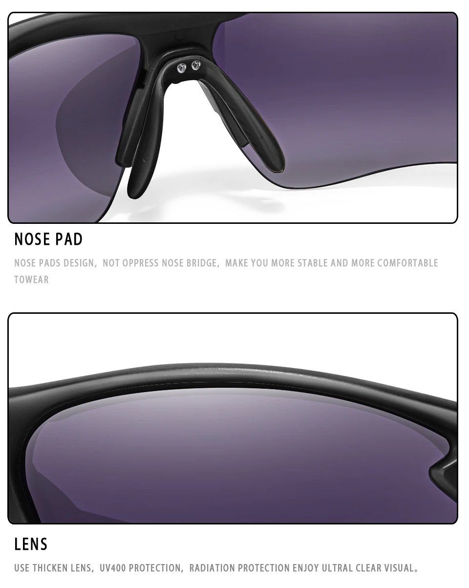 Marke Mode Frauen Männer Sonnenbrille Outdoor-Sport Angeln Radfahren Laufen Fahren Brillen Frauen Mode Brille bequeme Nase – Detail 7
