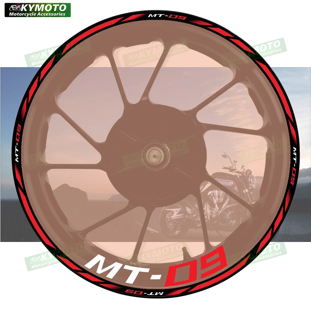 

For MT-09 MT09 motorcycle accessories 17 inch front and rear wheel decals fairing hub modified wheel rim reflective stickers