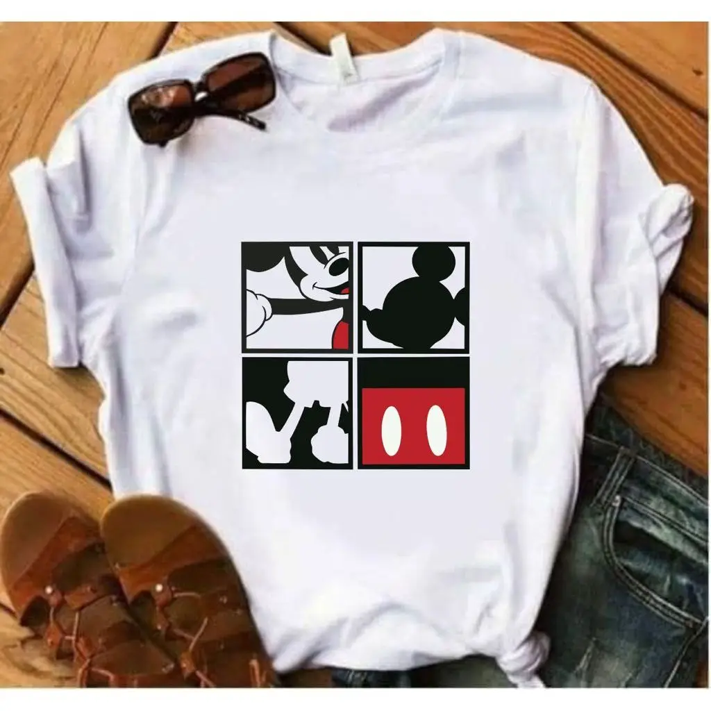 

Mickey Mouse Summer T-shirt Boys Girls Kids T-shirt Family Parent-child Clothing Casual Loose Comfort Short-sleeved Men Women