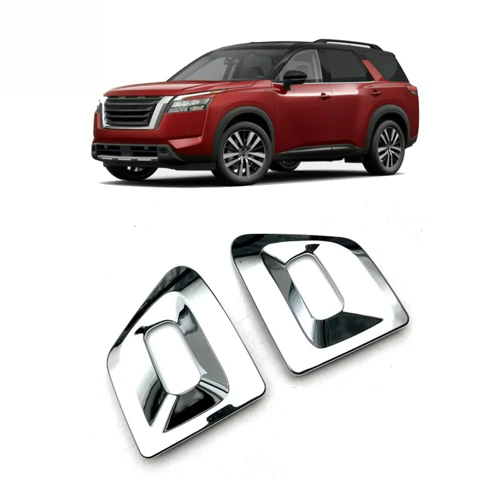 For Nissan Pathfinder R53 2022 2023 ABS Chrome Front Bumper Fog Light Lamp Frame Cover Foglight Trims Car Styling Accessories view 5